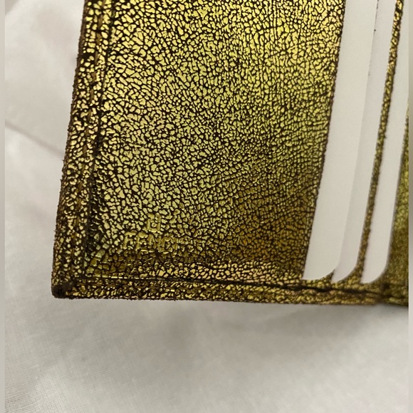 FENDI Zucchino Small Compact Metallic Jacquard Wallet - Picture 8 of 16